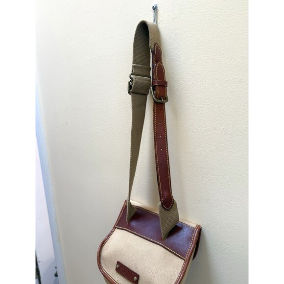 WATHNE Canvas Leather Waist Belt Bag With Buckle Adjustable Strap Vintage Tan - Picture 7 of 8